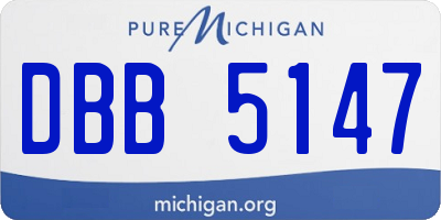 MI license plate DBB5147