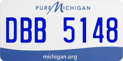 MI license plate DBB5148