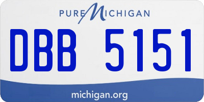 MI license plate DBB5151