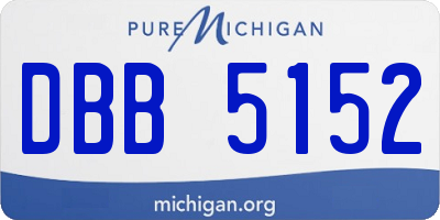 MI license plate DBB5152