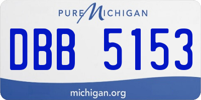 MI license plate DBB5153