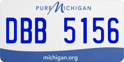 MI license plate DBB5156