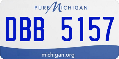 MI license plate DBB5157