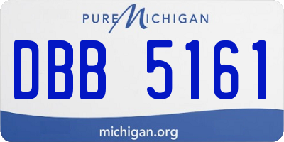 MI license plate DBB5161