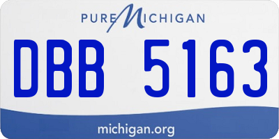 MI license plate DBB5163