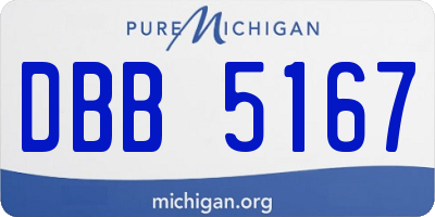 MI license plate DBB5167