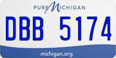 MI license plate DBB5174