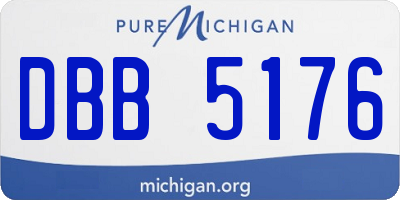 MI license plate DBB5176