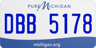 MI license plate DBB5178