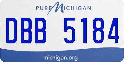 MI license plate DBB5184