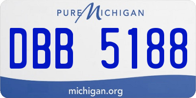 MI license plate DBB5188