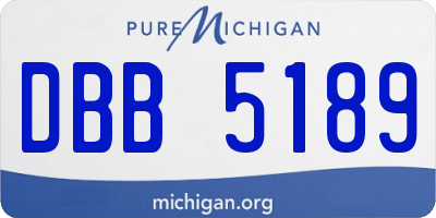 MI license plate DBB5189