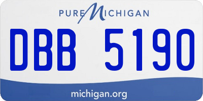 MI license plate DBB5190