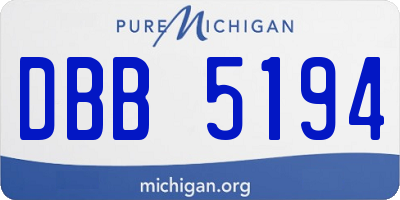 MI license plate DBB5194
