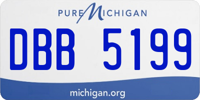 MI license plate DBB5199