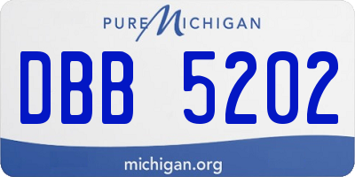MI license plate DBB5202