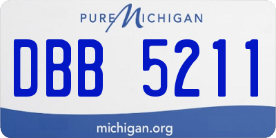 MI license plate DBB5211