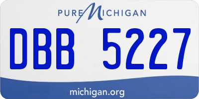 MI license plate DBB5227