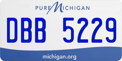 MI license plate DBB5229