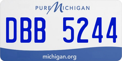 MI license plate DBB5244