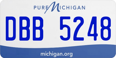 MI license plate DBB5248