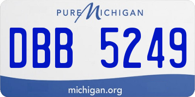 MI license plate DBB5249