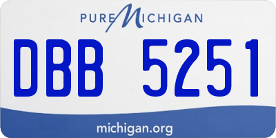 MI license plate DBB5251