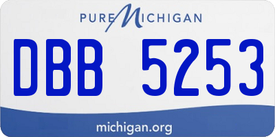 MI license plate DBB5253