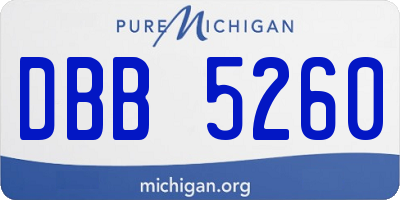 MI license plate DBB5260