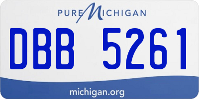 MI license plate DBB5261