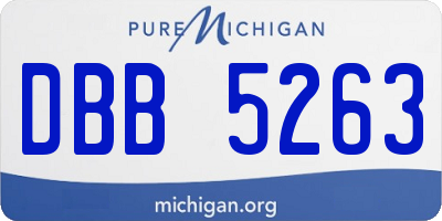 MI license plate DBB5263