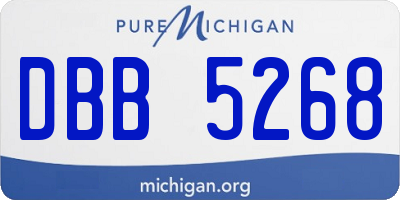 MI license plate DBB5268