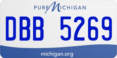 MI license plate DBB5269