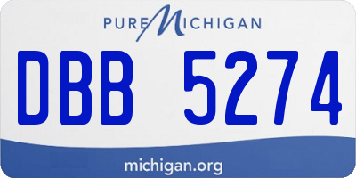 MI license plate DBB5274