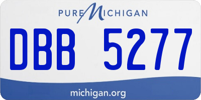 MI license plate DBB5277
