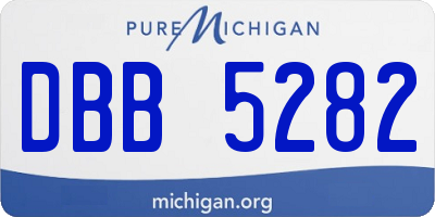 MI license plate DBB5282