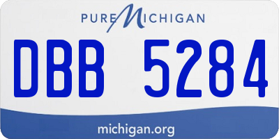 MI license plate DBB5284