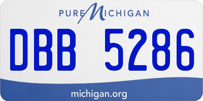 MI license plate DBB5286