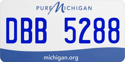 MI license plate DBB5288