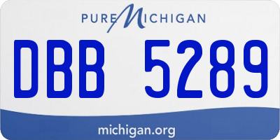 MI license plate DBB5289