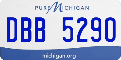 MI license plate DBB5290