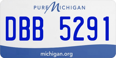 MI license plate DBB5291