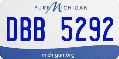 MI license plate DBB5292