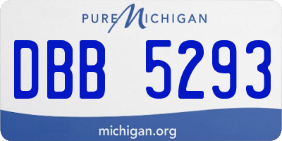 MI license plate DBB5293