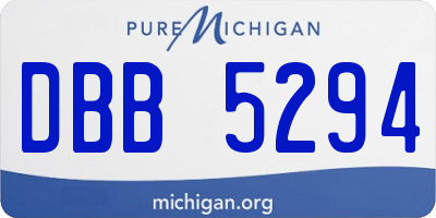 MI license plate DBB5294