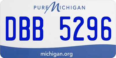 MI license plate DBB5296