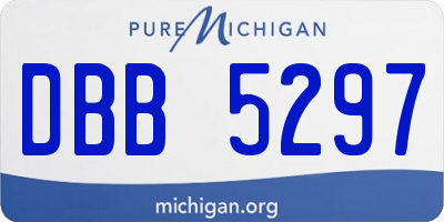MI license plate DBB5297