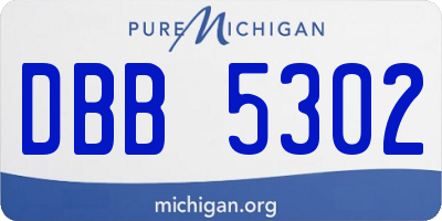 MI license plate DBB5302