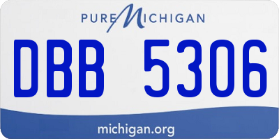 MI license plate DBB5306