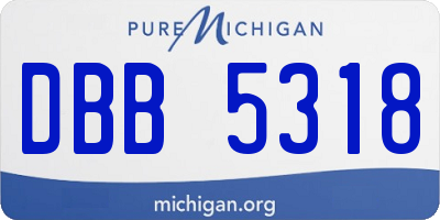 MI license plate DBB5318